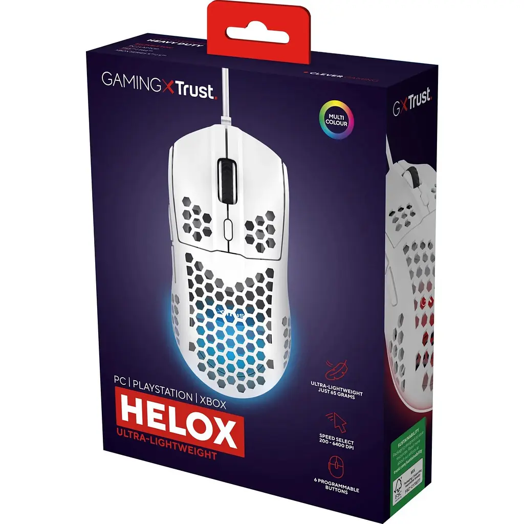 Миша Trust GXT 928W Helox USB White (25389) [115599] - фото 5
