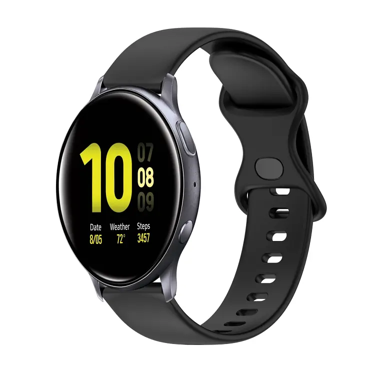 Ремінець силіконовий для смарт-годин BeWatch Amazfit універсальний S 20 мм Чорний (101N3S01.2) - фото 2