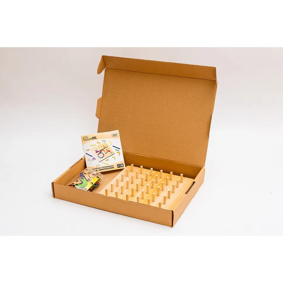 Геометрична розвиваюча Дошка Монтессорі PuzzleOk Puz-27260 56 комбінацій - фото 4