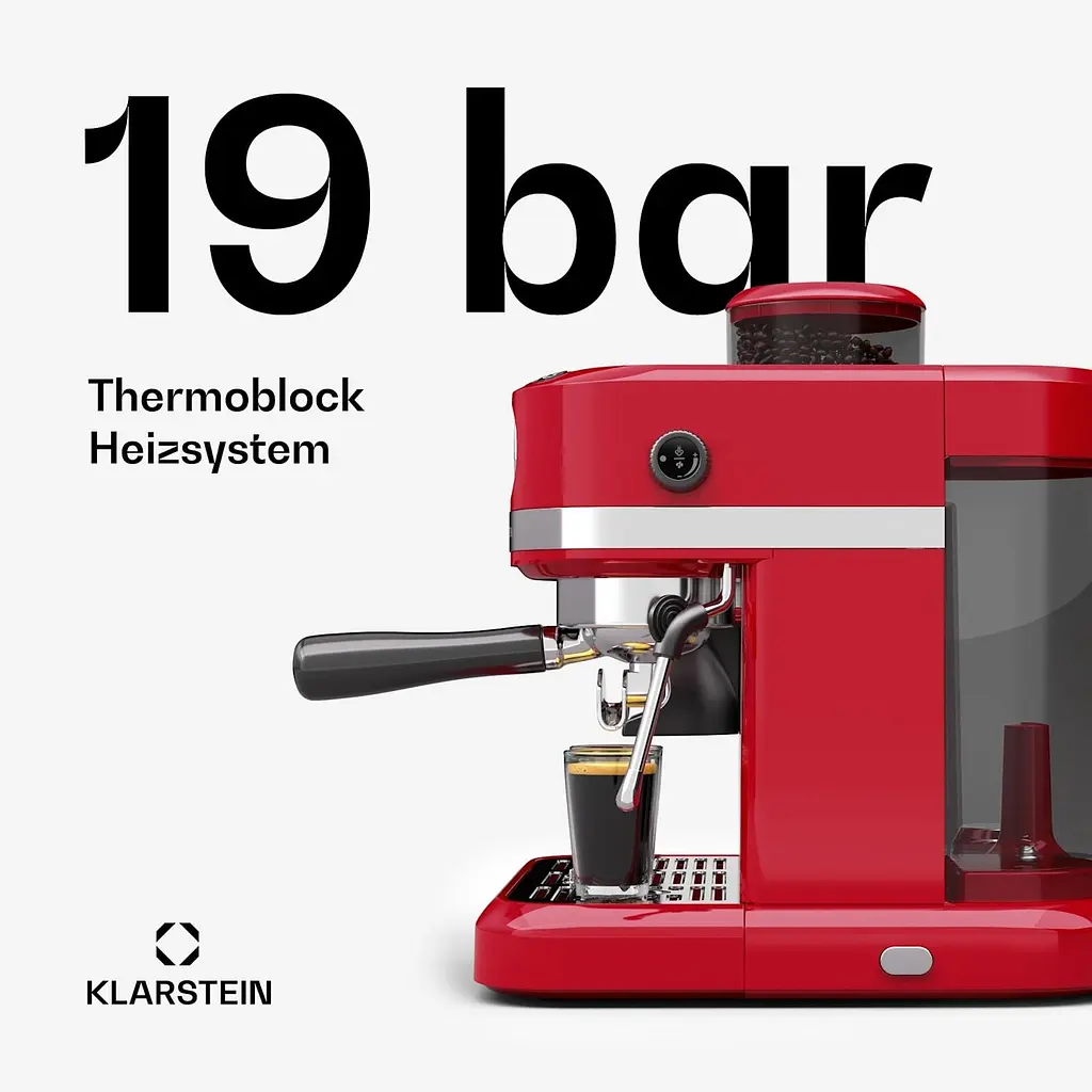 Кофеварка Klarstein Bella Café Espresso 1550 Вт (10046429) - фото 4