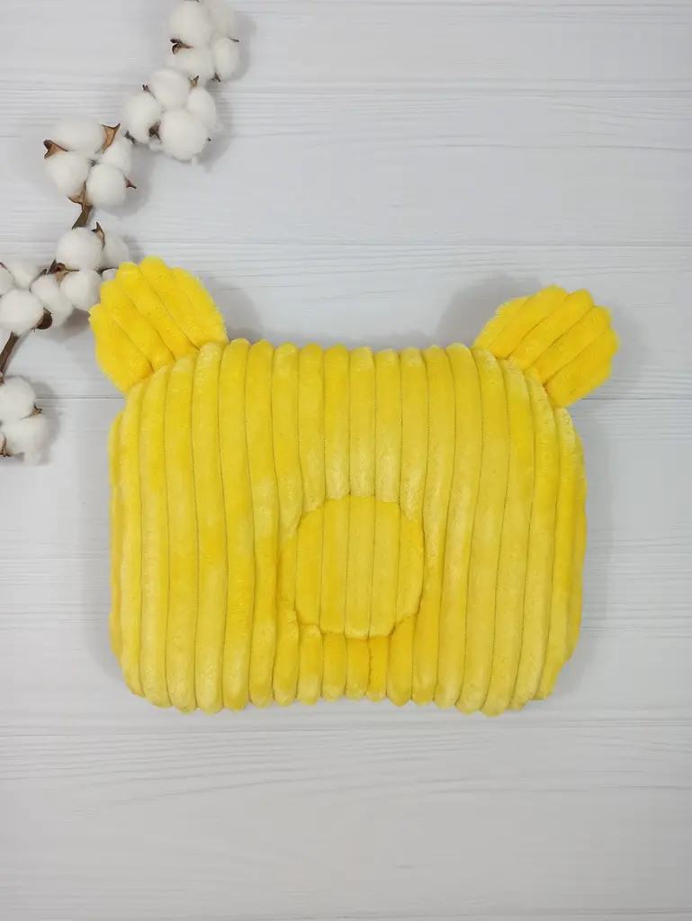 Дитяча ортопедична подушка 24×32 для новонароджених a.l.babybox Горох кольоровий Жовтий - фото 2
