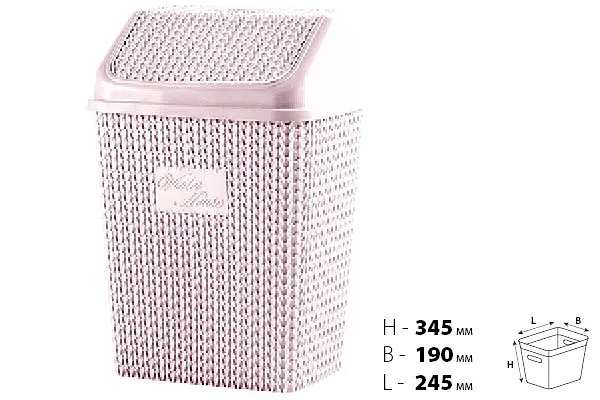 Кошик для сміття Violet House 0026 Віолетта Powder, 10 л, пудровий (0026 Віолетта POWDER с/к 10 л) - фото 2
