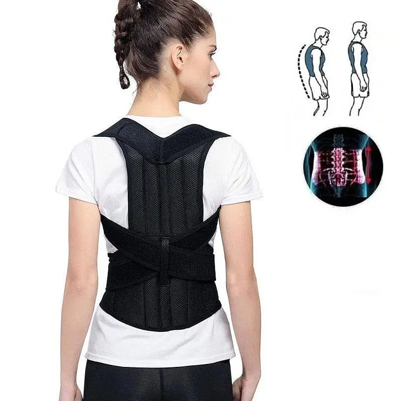 Коректор постави ортопедичний Support Belt чорний розмір M, неопрен, для спини та плечей - фото 2