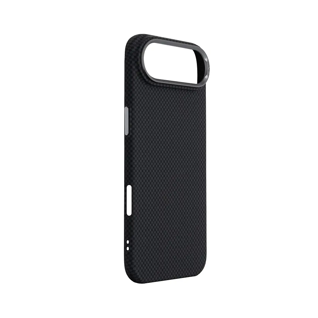Карбоновый чехол для Apple iPhone 17 Air, LikeCarbon2 MagCase, черный, тонкий защитный чехол-панель из поликарбоната с магнитами N52, MagSafe, противоударный, совместим с беспроводной зарядкой, приподнятые края для защиты камеры, ArmorStandart (ARM88380) - фото 3