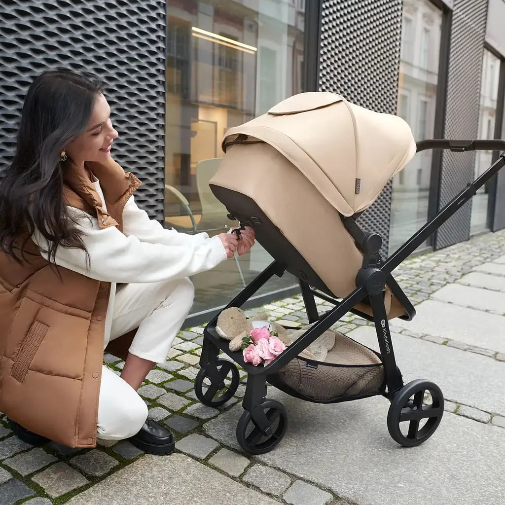 Універсальна коляска 3 в 1 Kinderkraft Newly Sand Beige бежева (00-00305184) - фото 15