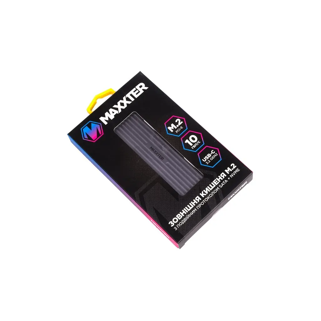 Кишеня зовнішня Maxxter M.2 NVMe & SATA SSD to USB-C 10Gbps black (EHDE-2280D-01) - фото 4
