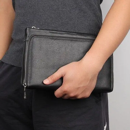 Барсетка мужская в гладкой шкуре 14970 Vintage коричневый - фото 2