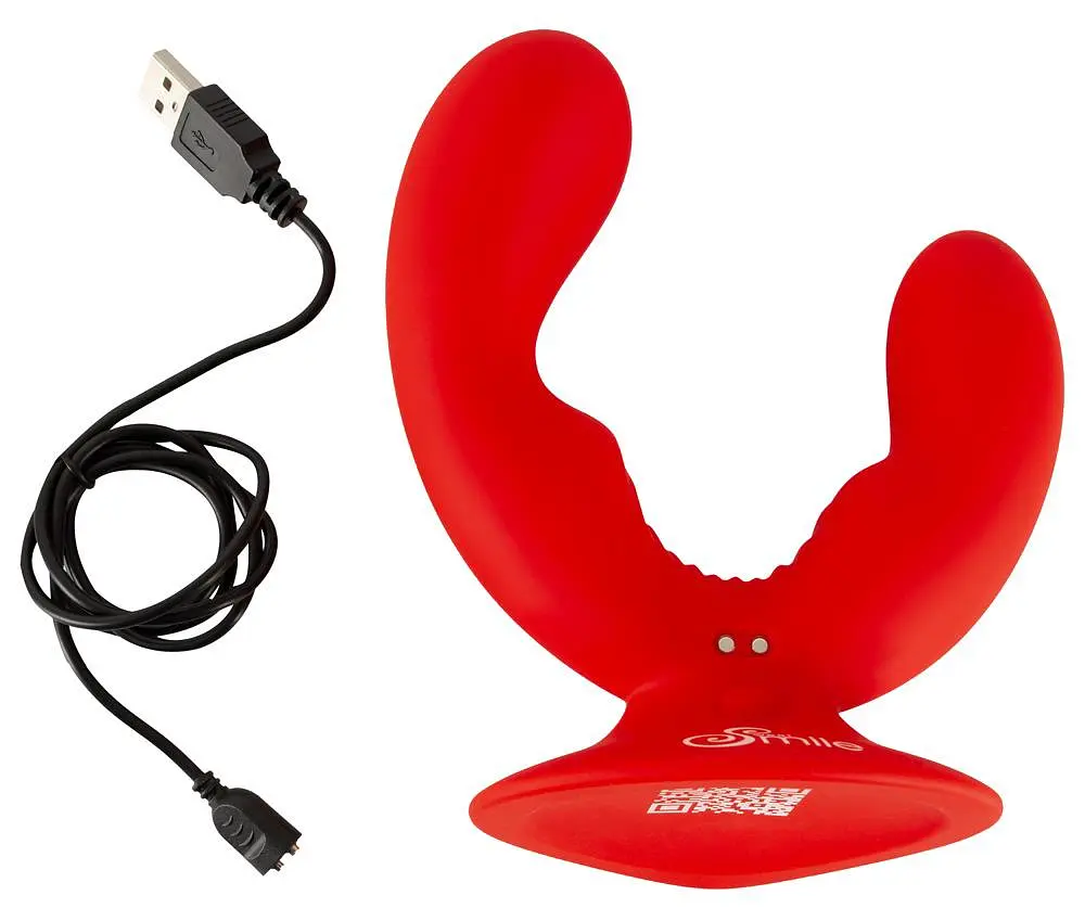 Вібратор Sweet Smile Dual 15 см (червоний) - фото 4