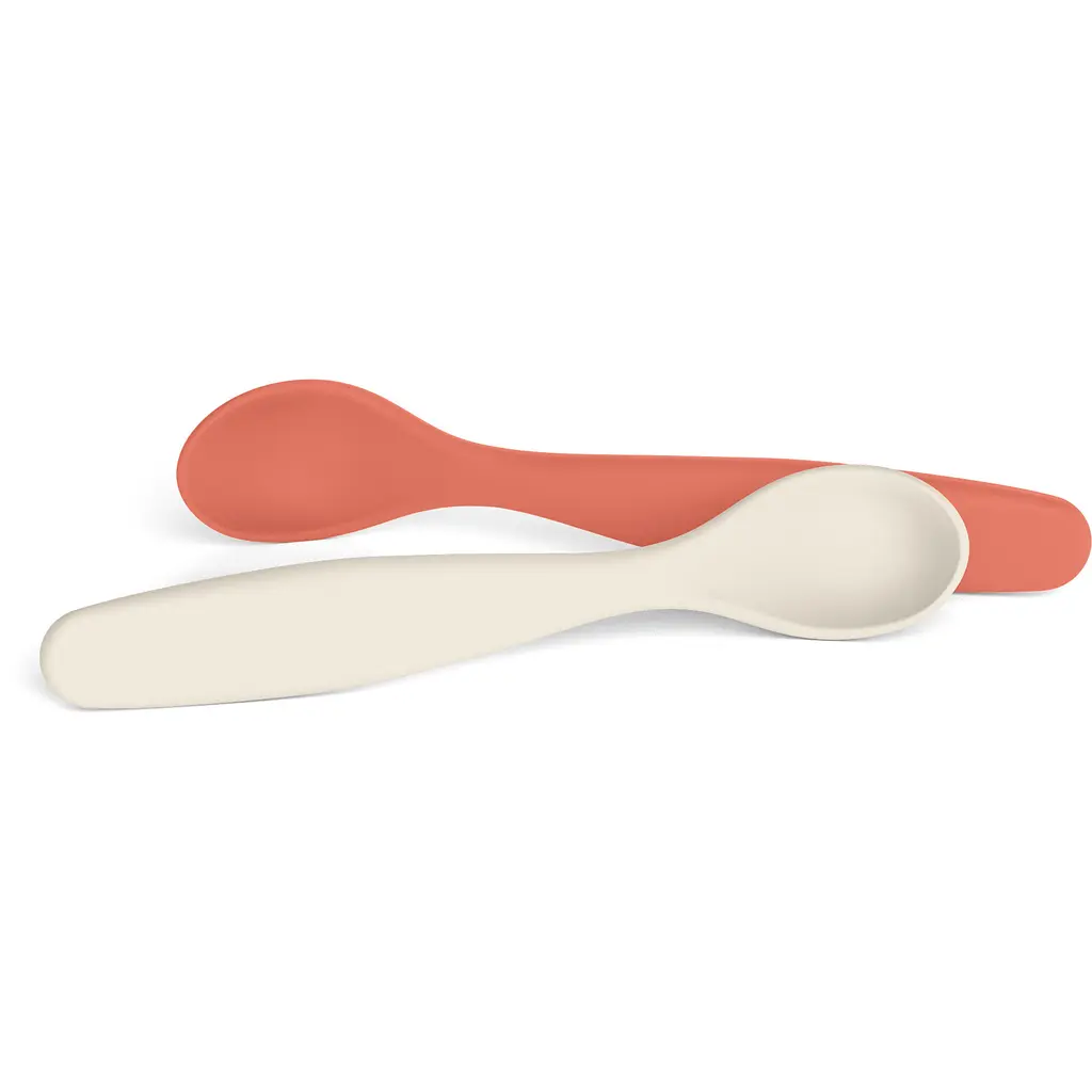 Набір ложок Suavinex Go natural 2 шт. червоно-бежевий (308049) - фото 2