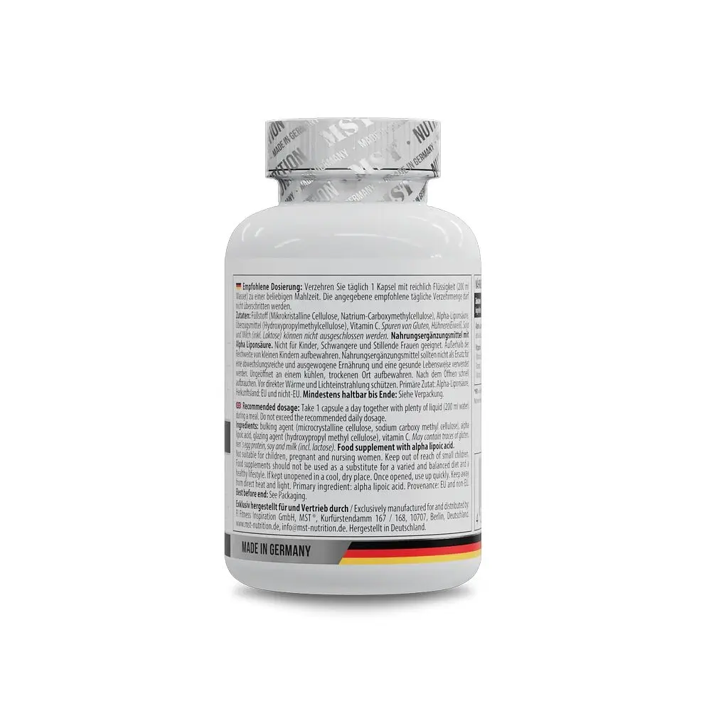 Альфа-ліпоєва кислота MST Nutrition Alpha Lipoic Acid, 120 капсул з вітаміном С - фото 3
