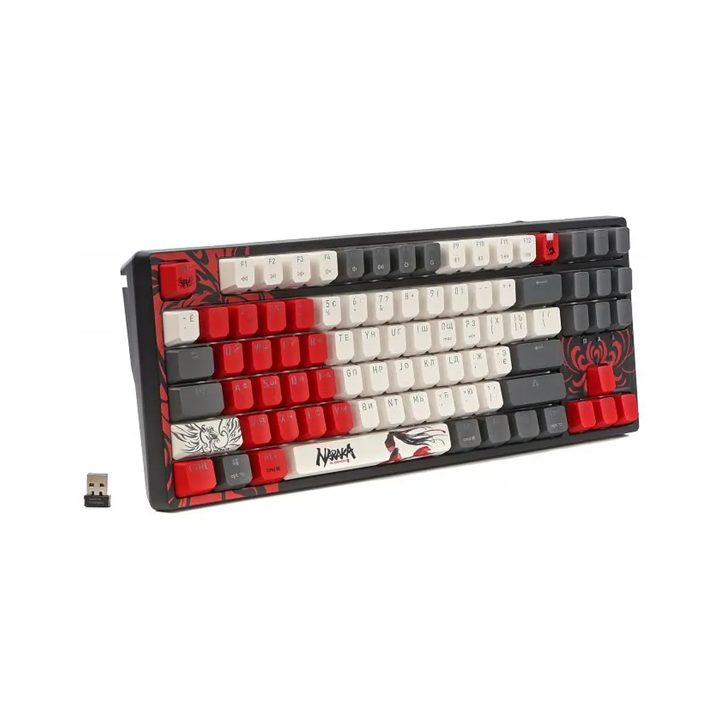 Клавіатура A4Tech Bloody WS87 Naraka Wireless/Bluetooth Black/Red (4711421001113) - фото 4