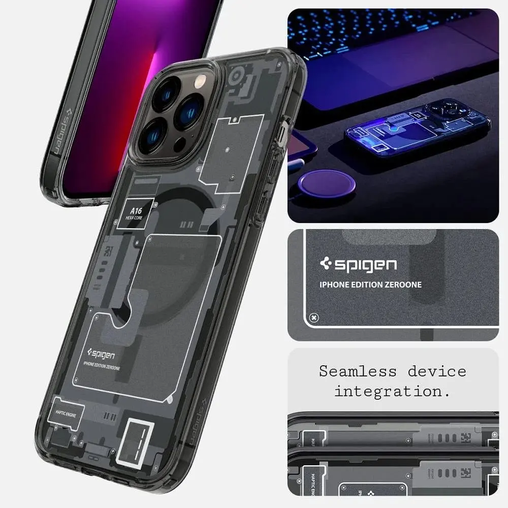 Оригинальный противоударний чехол Spigen Ultra Hybrid MagSafe для Iphone 13 Pro Max (6.7") Zero One ACS05450 - фото 18