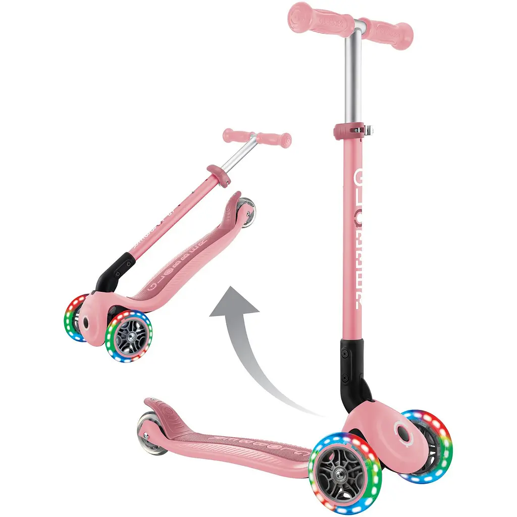 Самокат Globber Primo Foldable Lights пастельно-рожевий - фото 11