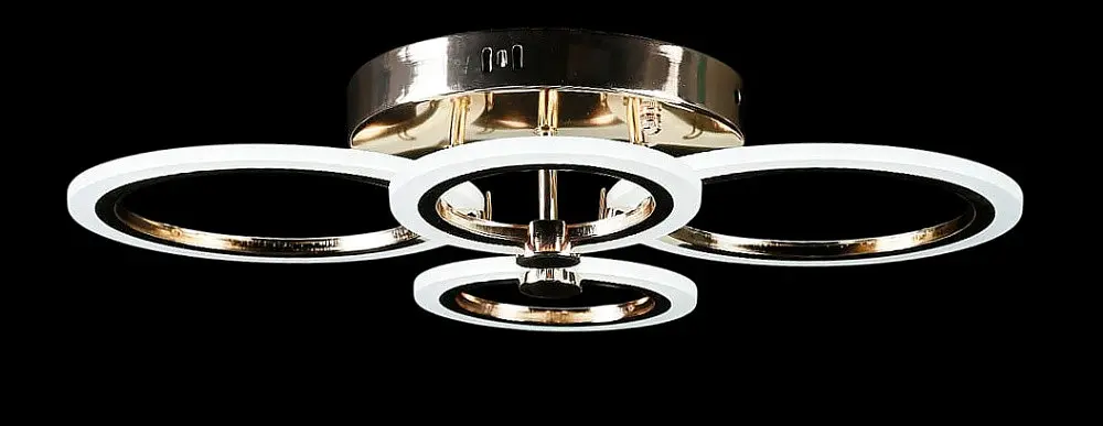 Люстра стельова LED Splendid Ray LK65/2+2, 80W, золото/білий, сучасний стиль з пультом - фото 2