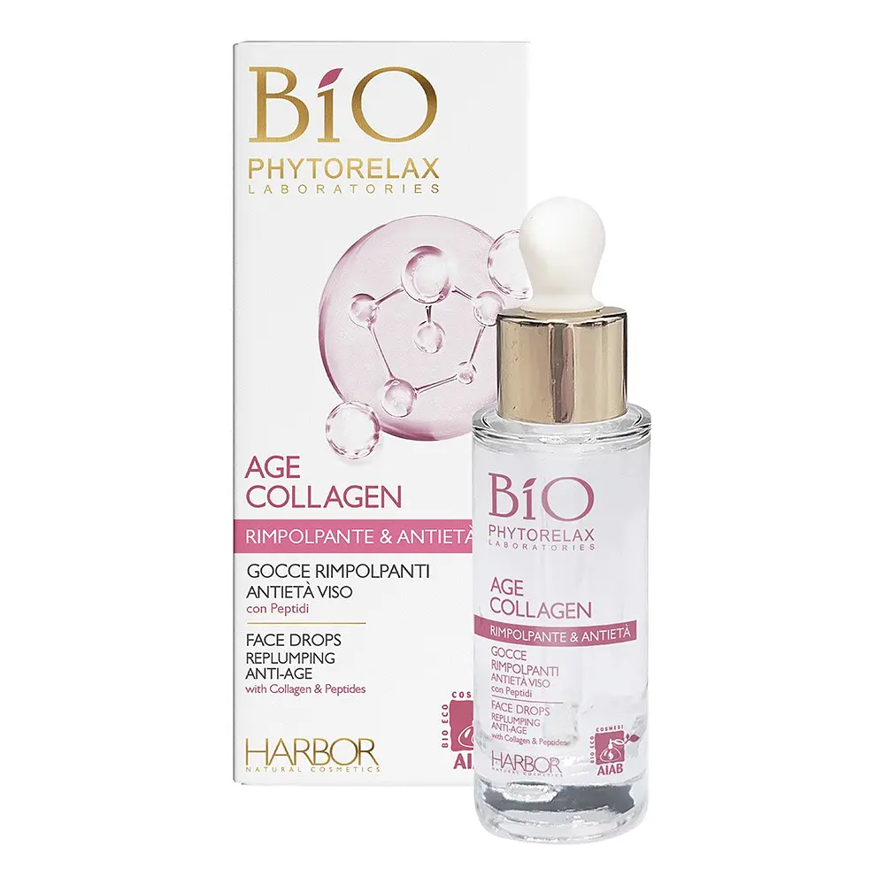 Сироватка-краплі Phytorelax Laboratories Bio Age Collagen Plumping Face Drops антивікова для обличчя 30 мл - фото 2