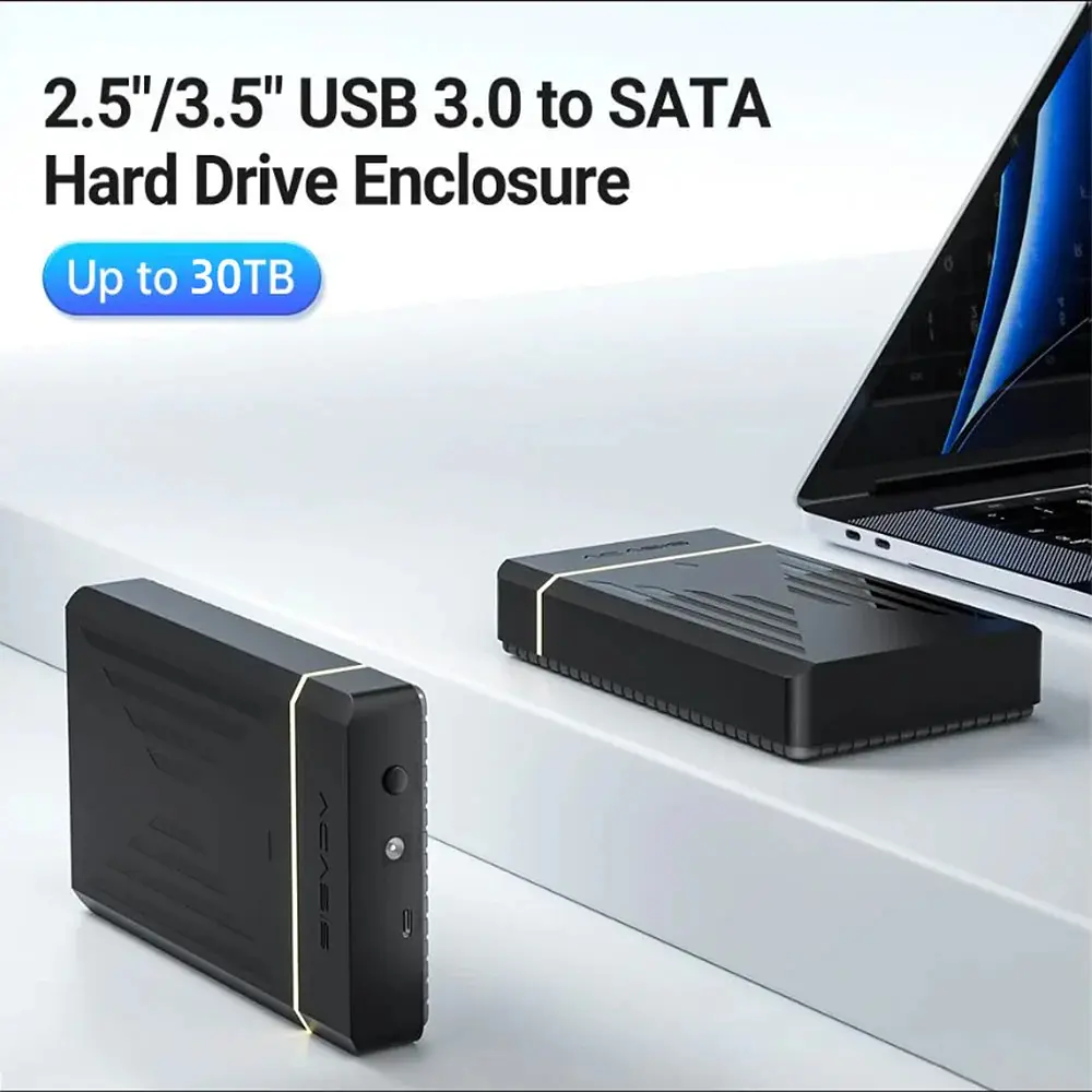 Корпус для жорсткого диска ACASIS EC-5351C USB 3.0 до 30 ТБ для SATA 2,5/3,5 дюйма (Чорний) - фото 2