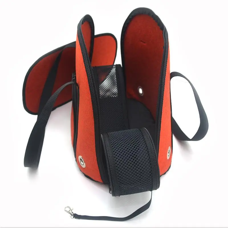 Сумка переноска Zoo-hunt Остин для кошек и малых пород собак №0 22х34х27 см красная - фото 3