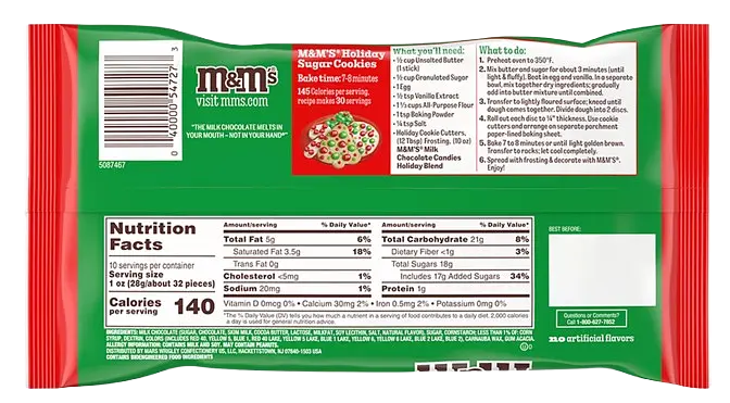 Драже M&M's Milk Chocolate Holiday Blend Red & Green Christmas Candy 283.5 г - фото 2