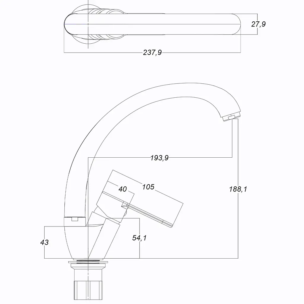 Змішувач для кухні Globus Lux Dolly GLD-0203S одноричажний з поворотним зливом 360° для зручності використання - фото 6