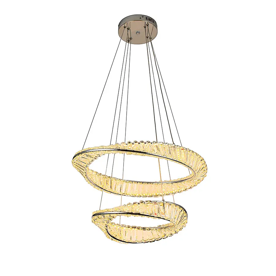 Люстра LED Levistella 799L8812 (600+400) CH, 84W, регульована температура світла, сучасний стиль для вітальні - фото 2