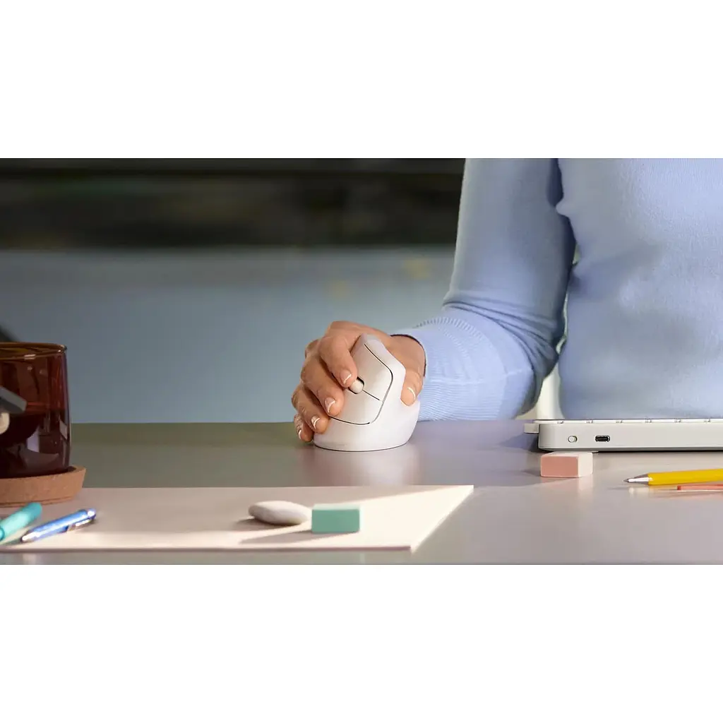 Бездротова миша Logitech Lift Bluetooth Vertical Ergonomic White USB (910-006496) - фото 7