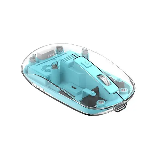 Комп'ютерний Мишка XO M12 bluetooth wireless transparent mouse Синя - фото 3