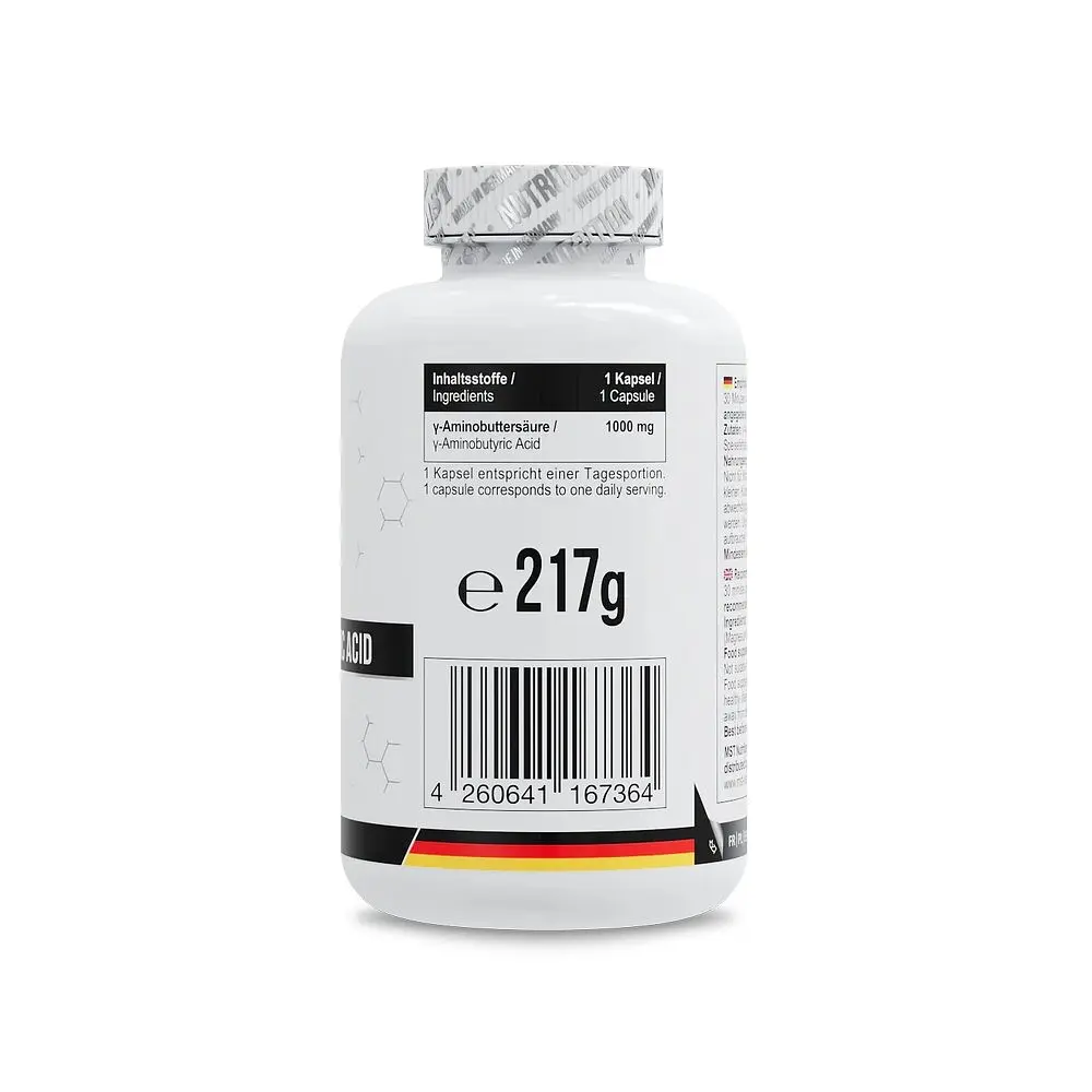Гамма-аміномасляна кислота GABA 1000, 180 капсул MST Nutrition vit0004642 - фото 2