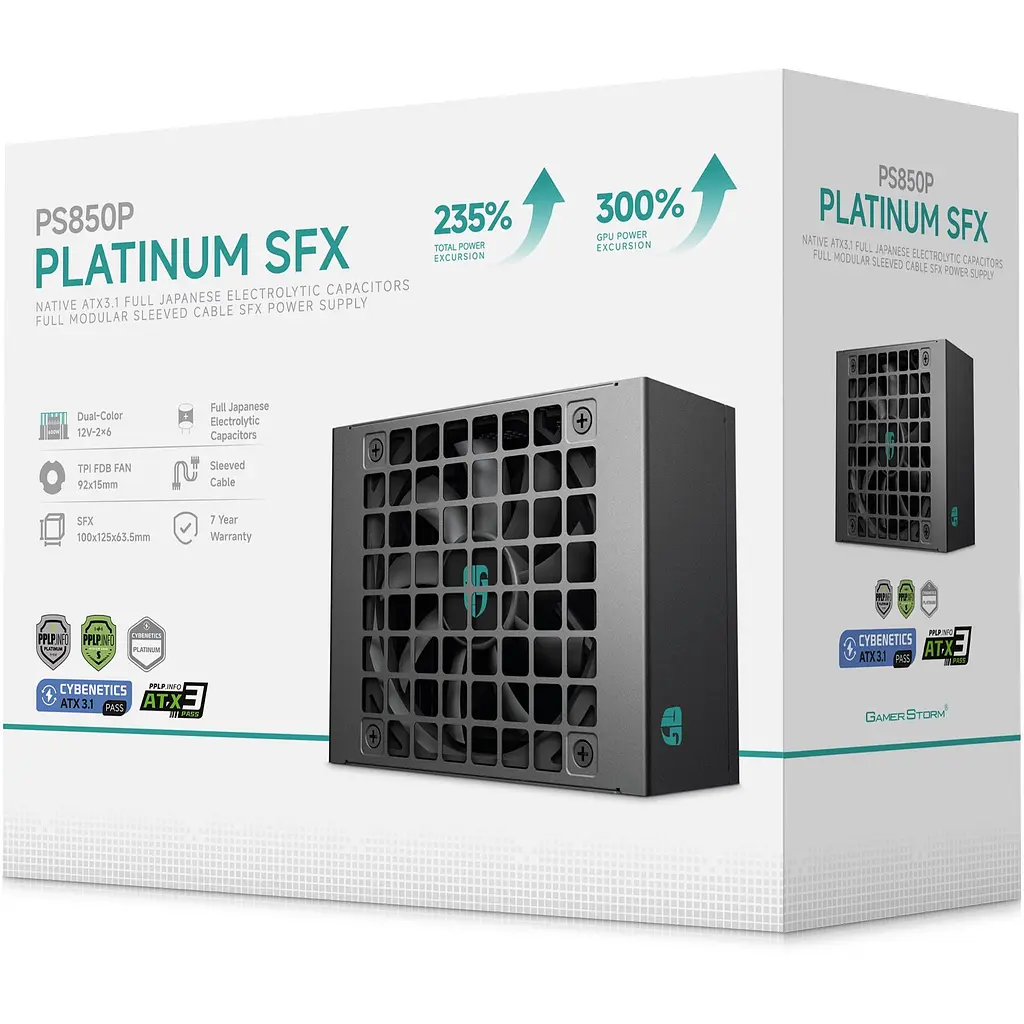 Блок питания GamerStorm DeepCool PS850P 850W 80+ Platinum (R-PS850P-FE0B-JGEU) Black - фото 7