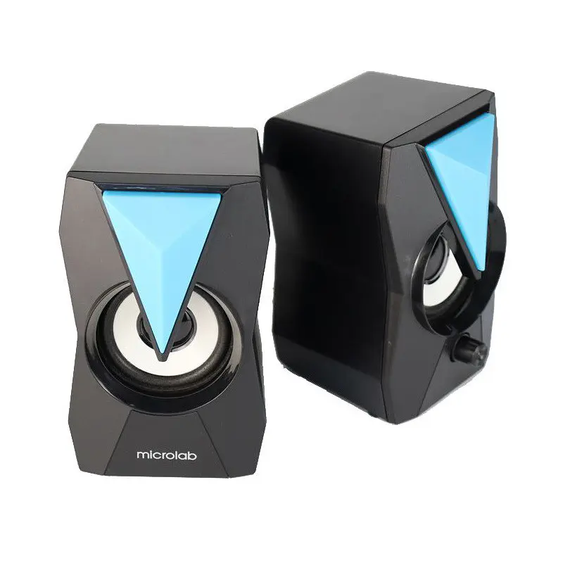 Акустична система 2.0 Microlab B-22, 6Вт RGB Led USB чорна - фото 4