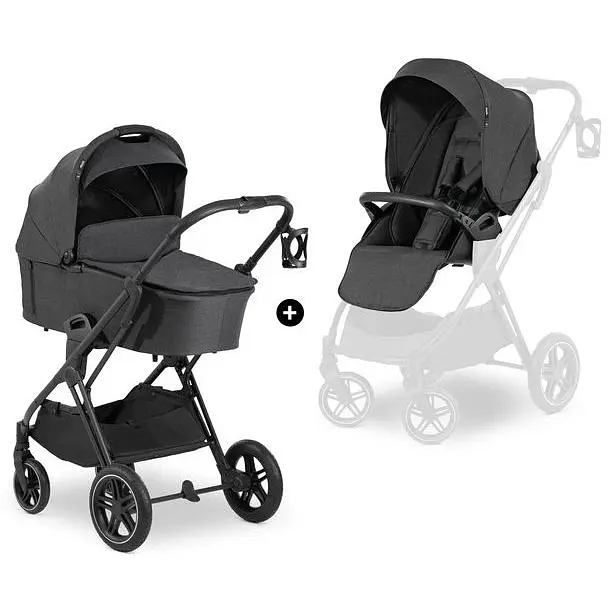 Універсальна коляска 2 в 1 Hauck Vision X Set Melange Black, чорна (16523-2) - фото 2