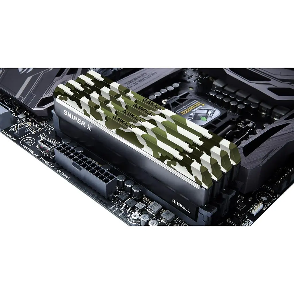 Модуль пам'яті G.Skill DDR4 16Gb (2x8) SniperX Classic Camo 3200 MHz (F4-3200C16D-16GSXFB) - фото 3