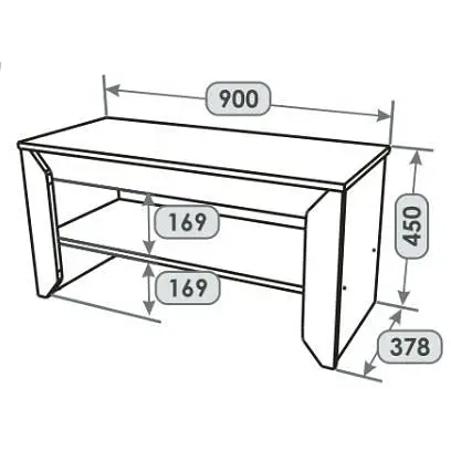 Тумба для обуви Эверест Нордик-900, 90х38х45 см графит/дуб золотой крафт (EVR-5546) - фото 2