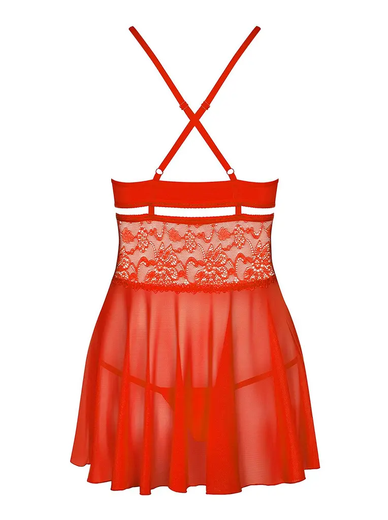 Комплект белья Obsessive 838-BAB-3 L/XL красный - фото 6