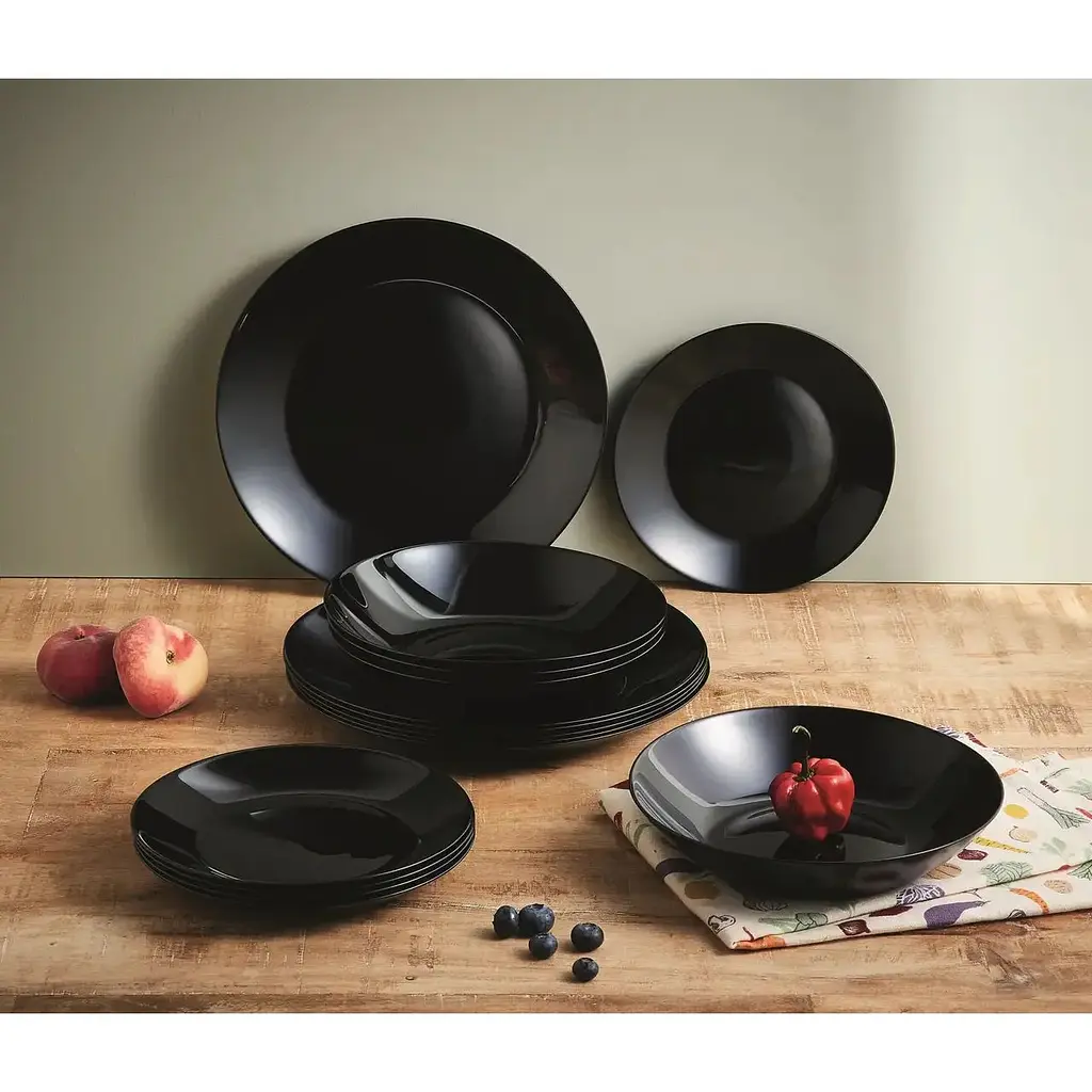 Столовий сервіз Arcopal Zelie Black, 19 шт., чорний (Q8506) - фото 4