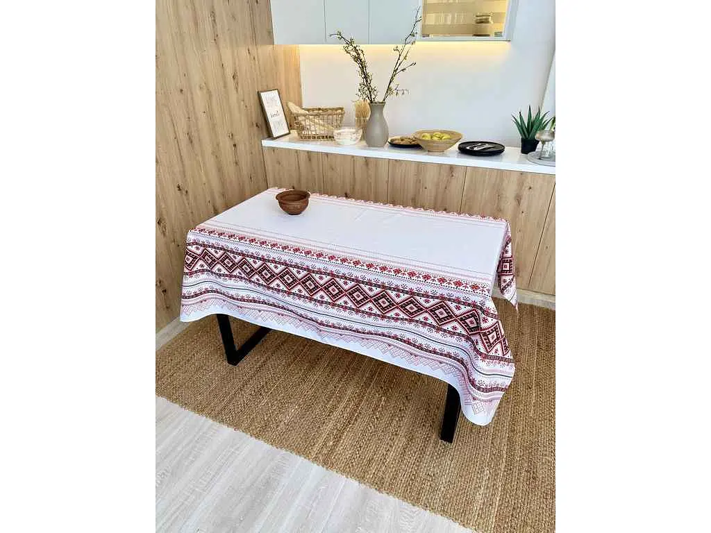 Скатертина ПЛАТКИ-ОПТ 110*150 бавовняна "Коровай"