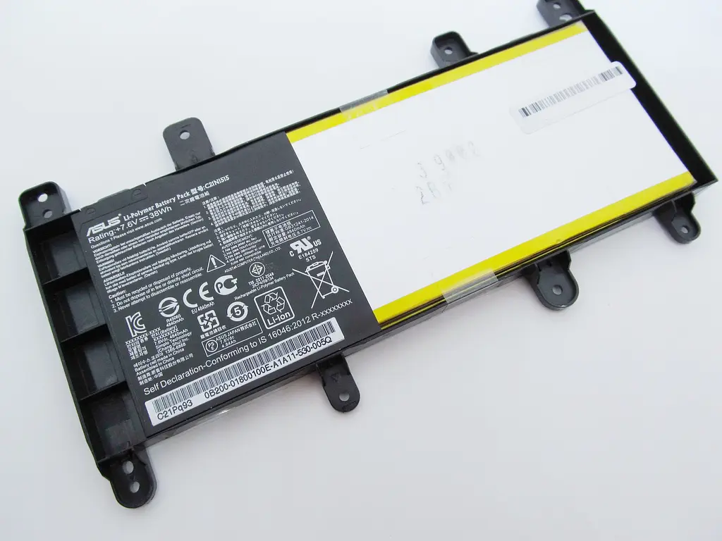 Акумулятор для ноутбука Asus X756 C21N1515, 4840 mAh (38Wh), 4cell, 7.6V, Li-Pol, чорний - фото 2