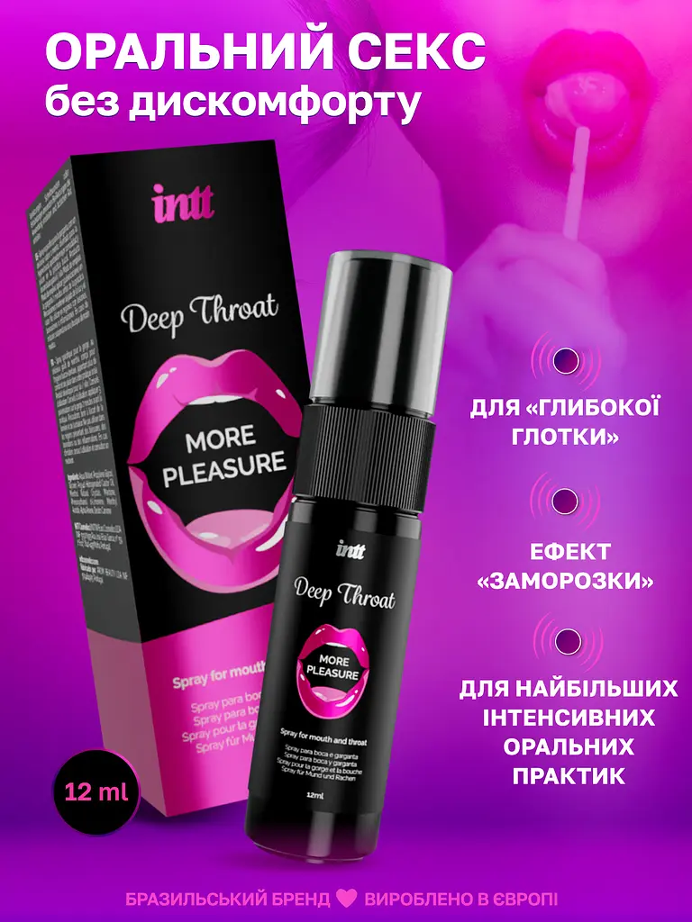 Спрей Intt Deep Throat для мінету, 12 мл - фото 4