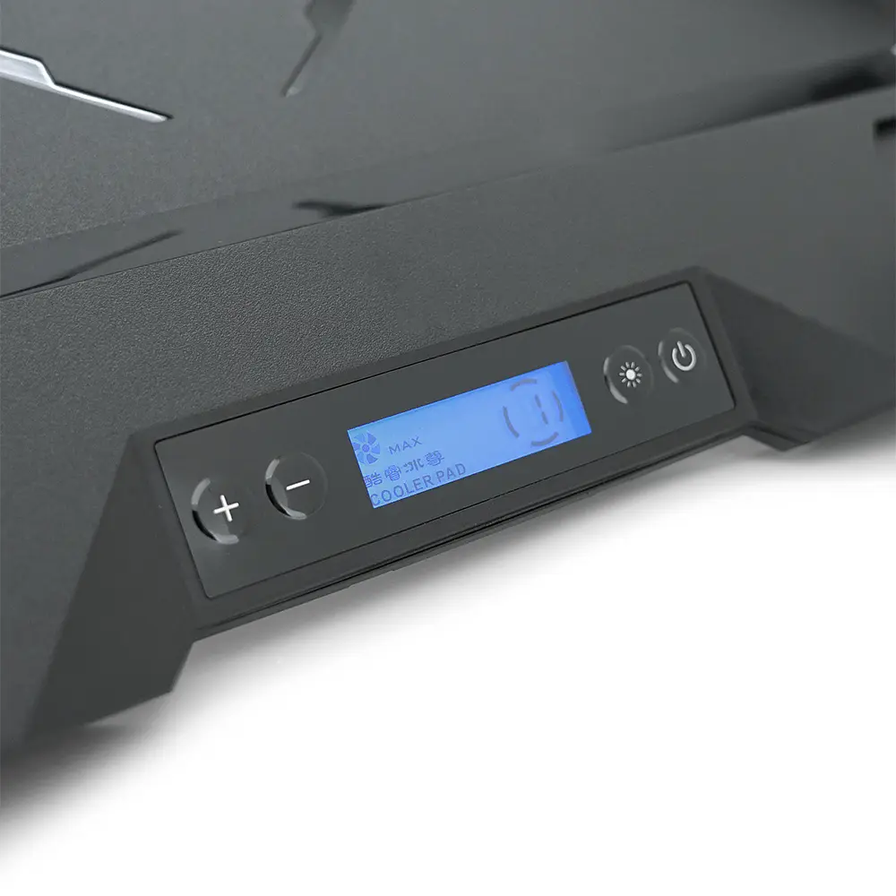 Підставка під ноутбук IceCoorel A3, 10-15.6", 2*60мм 2800±10% RPM, корпус пластик, 2xUSB2.0 + LCD + speed controllers, 400x350x45mm, Black, Box, Q10 - фото 3