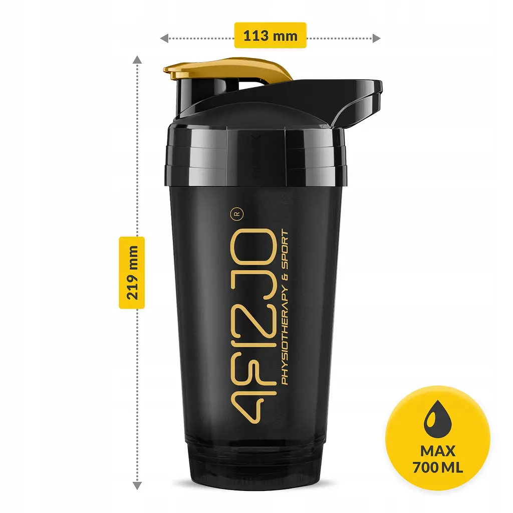 Шейкер спортивний 4FIZJO Ultra 700 мл Black/Gold (P-5905973407038) - фото 7