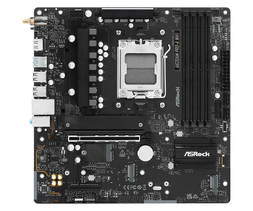 Материнська плата ASRock A620AM Pro-A WiFi Socket AM5 - фото 2