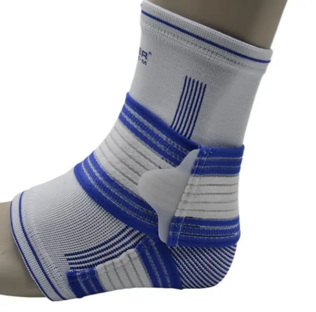 Бандажі на гомілкостоп Power System PS-6009 Ankle Support Pro Blue/White S/M (1 шт) (PS-6009_S/M_White-Blue) - фото 2