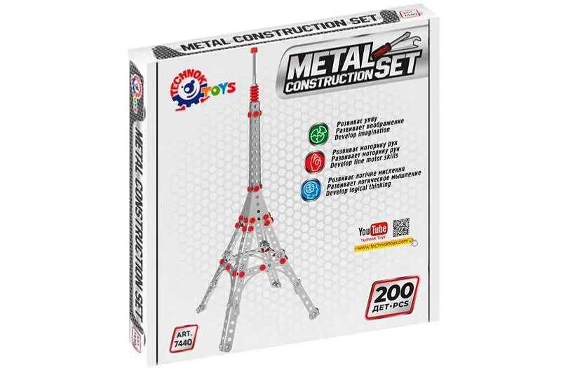 Конструктор металевий 7440 "Ейфелева вежа" 200 дит. в коробці ТЕХНОК - фото 4