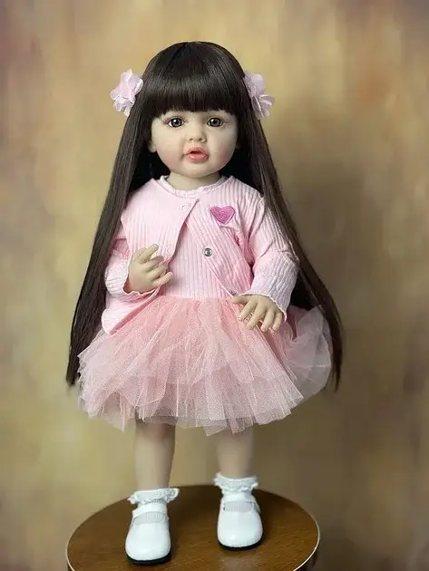Реалістична Кукла Реборн 55 см повністю вінілова Doll Reborn Baby К0100208.1 - фото 4