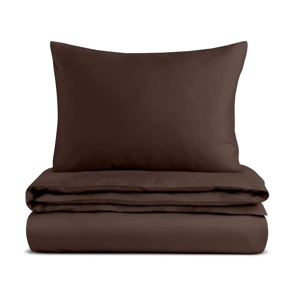 Дитяча постіль Cosas Brown без простирадла сатин 110х140 см (11Satin_Brown_Brown_140_2)