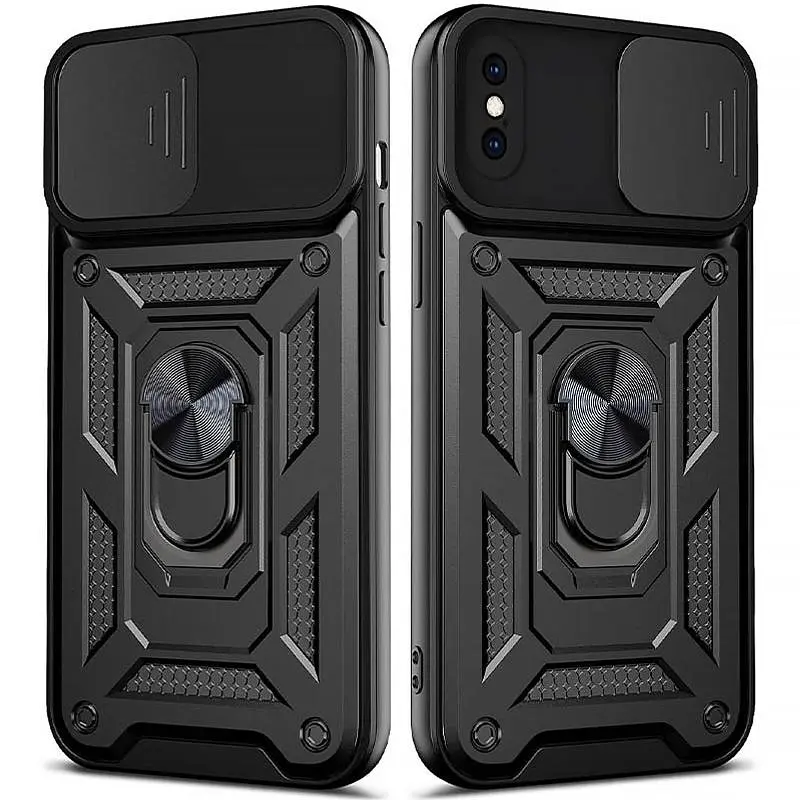Чохол Ummi Camshield Serge Ring для Apple iPhone X / XS (5.8) Чорний / Black - фото 2