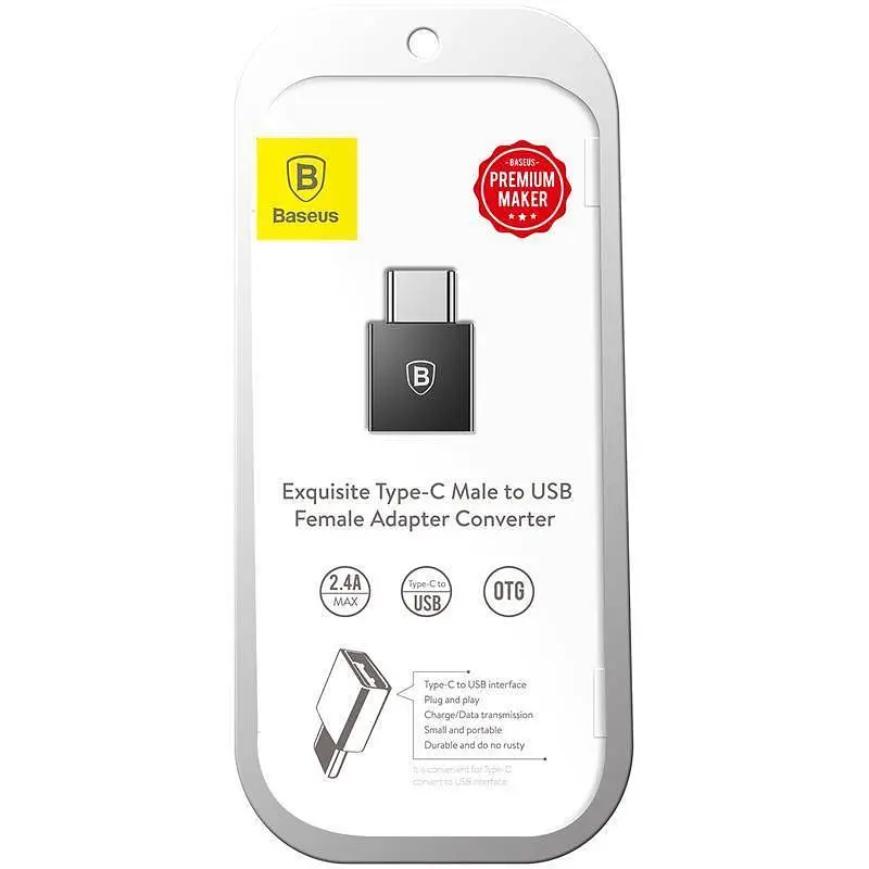Переходник адаптер Baseus Exquisite OTG USB to Type-C CATJQ-B01 - фото 4