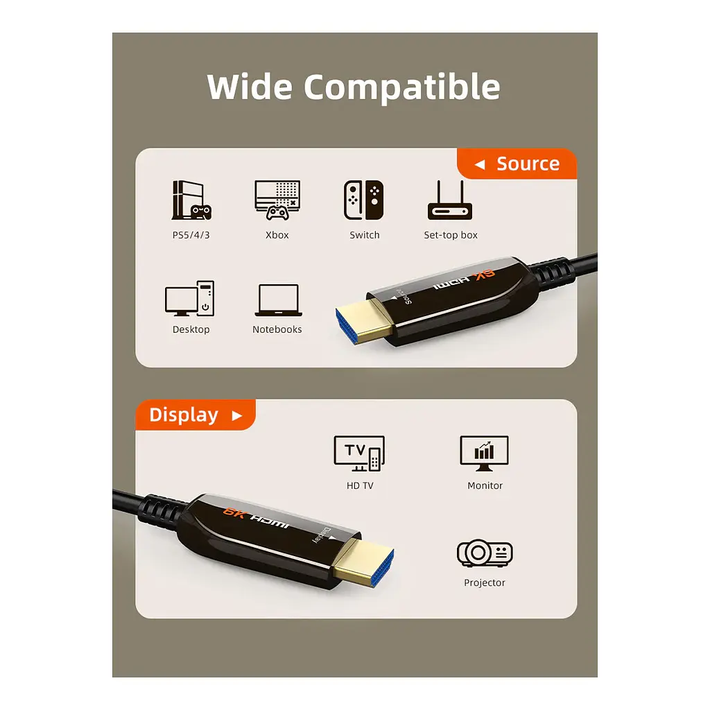 Кабель мультимедійний HDMI to HDMI 100.0m v2.1 AOC Cabletime (CA914555) - фото 2