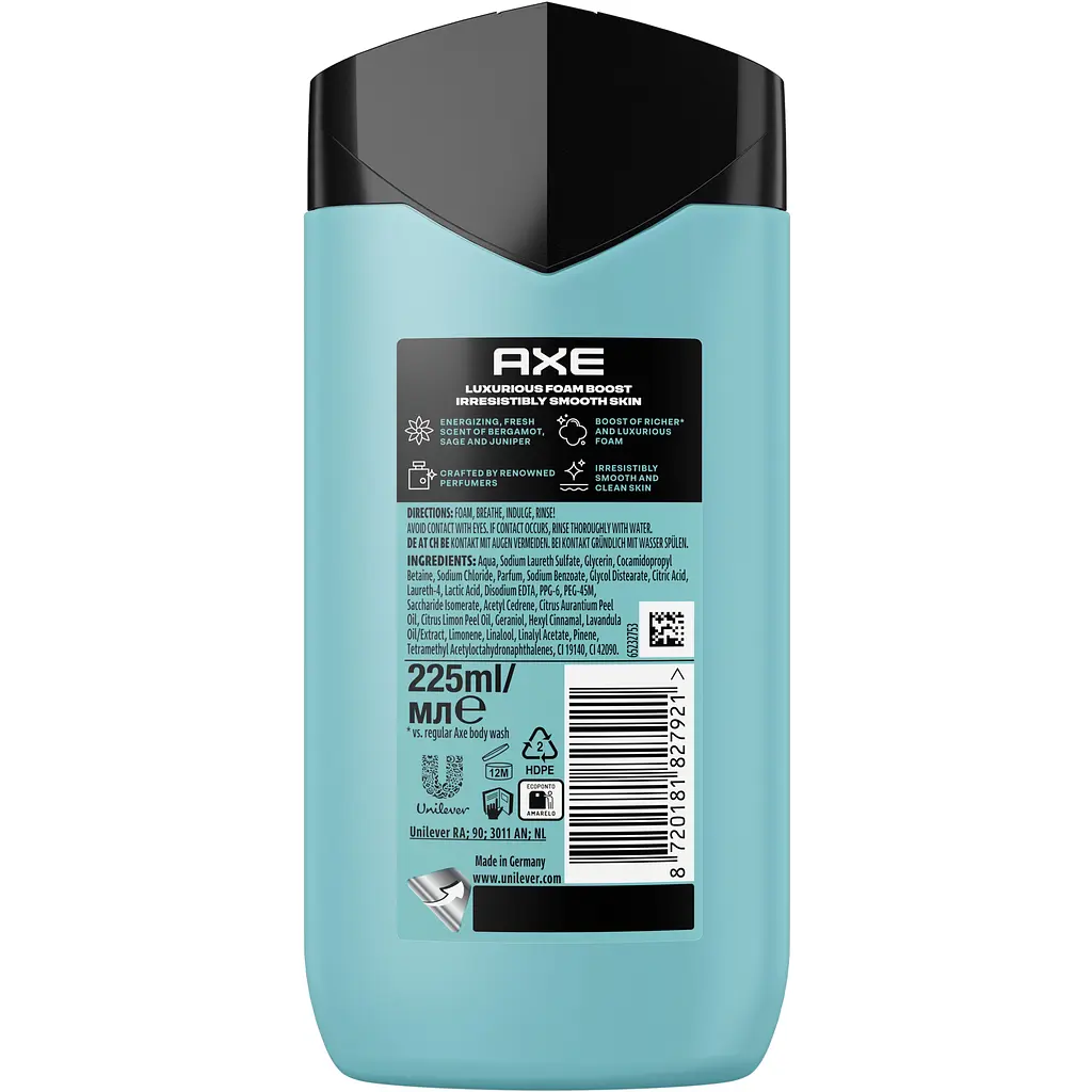 Гель для душу AXE Fine fragrance Aqua Bergamot 225 мл - фото 2