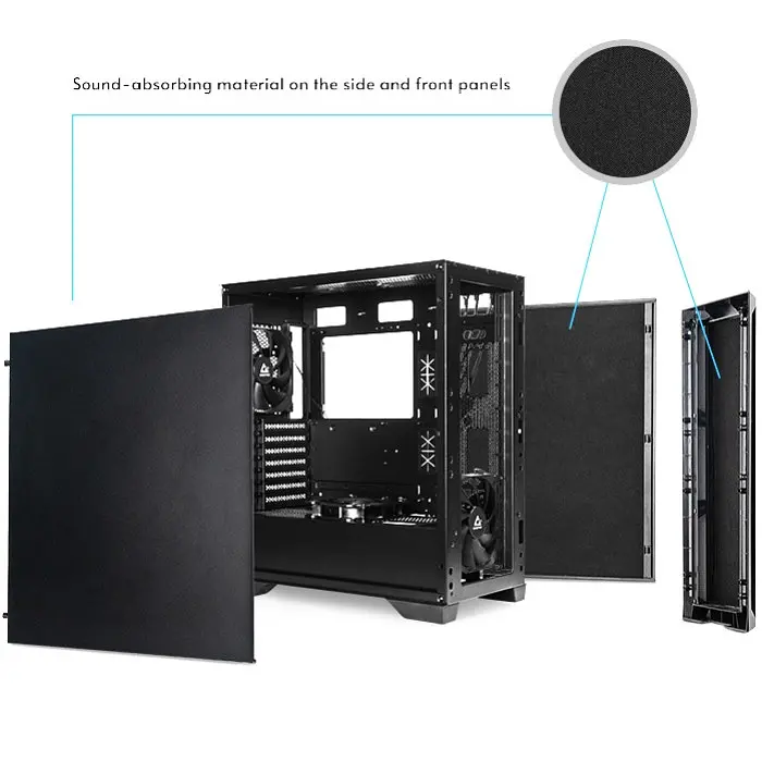 Корпус Chieftec APEX Q GA-01B-Q-OP 2x140mm+1x120mm, USB-C, E-ATX, без Блок живлення, Чорний - фото 10