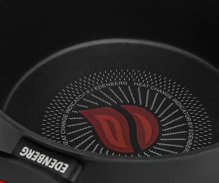 Каструля з кришкою із термоіндикатором Edenberg EB-13096 26 см 5 л чорна - фото 5